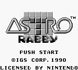 Astro Rabby (Japan) Title Screen